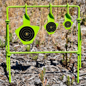 SME SMEST22FLD Spinning Target  Handgun Steel Black/Green Bullseye Illustration Impact Enhancement Motion