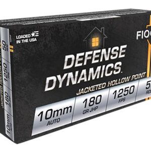 Fiocchi 10APHP Defense Dynamics 10mmAuto 180gr Jacketed Hollow Point 50 Per Box/10 Case