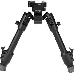 Warne 7901M Skyline Precision Bipod made of Matte Black Aluminum with Picatinny Rail Attachment Type, Rapid Leg Deployment, 22 Degree Cant, 44 Degree Pan & 6.90-9.10" Vertical Adjustment