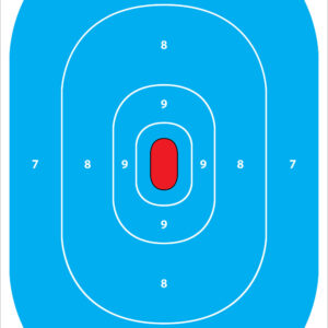 Pro-Shot SILHINTPBLUE SplatterShot  Silhouette Hanging Tagboard 12" x 18" Hi-Vis Blue Impact Enhancement White 8 Per Pkg