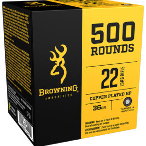 Browning Ammo B194122000 BPR Performance Rimfire 22 LR 36 gr Plated Hollow Point 500 Per Box/ 4 Cs