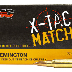 PMC 223XM X-Tac Match  223Rem 77gr Open Tip Match 20 Per Box/10 Case