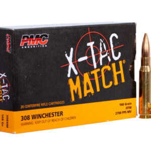 PMC 308XM X-Tac Match  308Win 168gr Open Tip Match 20 Per Box/10 Case