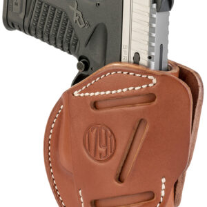 1791 Gunleather 3WH4CBRA 3-Way IWB/OWB Size 04 Classic Brown Leather Belt Loop Fits Walther PPS Fits Taurus G2C Fits Springfield XD/XDS Ambidextrous Hand