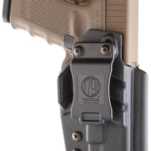 1791 Gunleather TACIWBGLOCKBLKR Tactical Kydex IWB Black Kydex Belt Clip Compatible w/Glock Right Hand