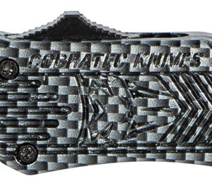 CobraTec Knives SCFCTK1STNS CTK-1 Small 2.75" OTF Tanto Plain D2 Steel Blade/Carbon Fiber Aluminum Handle Features Glass Breaker Includes Pocket Clip