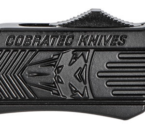 CobraTec Knives MBSTK1MTNS CTK-1  Medium 3" OTF Tanto Plain D2 Steel Blade/Black Aluminum Handle Features Glass Breaker Includes Pocket Clip