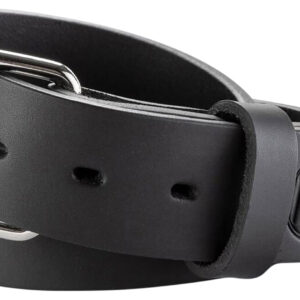 1791 Gunleather BLT013842SBLA 01 Gun Belt Stealth Black Leather 38/42 1.50" Wide Buckle Closure