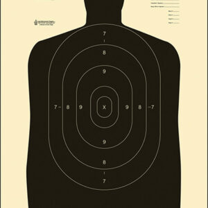 Action Target B27SBLACK100 Qualification Standard Silhouette Heavy Paper Hanging Black/White 100 Per Box