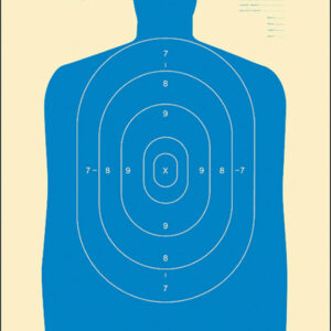 Action Target B27SBLUE100 Qualification Standard Silhouette Paper Hanging 24" x 45" Blue/White 100 Per Box