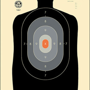 Action Target B27NCJA100 Qualification NC Criminal Justice Academy Silhouette Paper Hanging 24" x 45" Black/Gray/White 100 Per Box