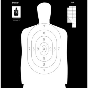 Action Target B34R100 Qualification Reverse Silhouette Paper Hanging 25 yds 17.50" x 23" Black/White 100 Per Box