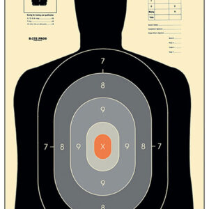 Action Target B27EPROS100 Qualification Pros Silhouette Paper Hanging 23" x 35" Black/Gray/White 100 Per Box