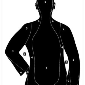 Action Target B21EBLACK100 Qualification Silhouette Paper 23" x 35" Black 100 Per Box