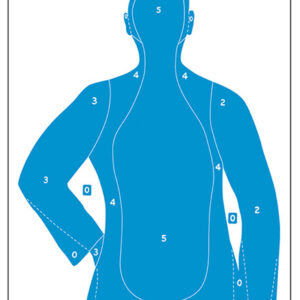 Action Target B21EBLUE100 Qualification Silhouette Paper Hanging 23" x 35" Blue 100 Per Box