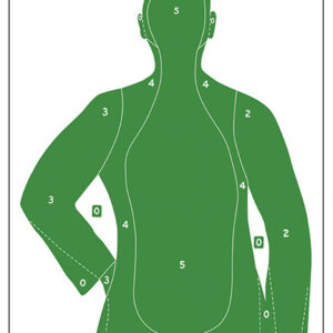 Action Target B21EGREEN100 Qualification Silhouette Paper Hanging 23" x 35" Green 100 Per Box