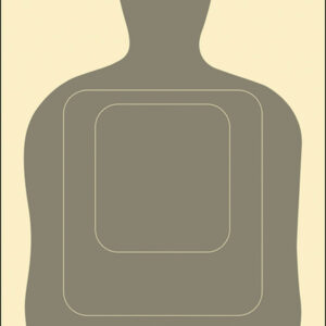 Action Target TQ15GRAY100 Qualification Standard Silhouette Paper Hanging 24" x 45" Gray/White 100 Per Box
