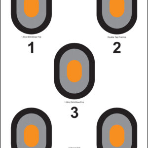 Action Target 530OC100 Bullseye Bullseye Paper 23" x 35" Multi-Color 100 Per Box