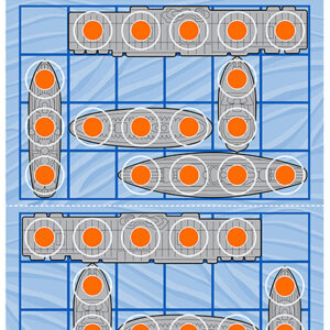 Action Target GSOCEAN100 Entertainment Ships Paper Hanging 23" x 35" Blue/Red 100 Per Box