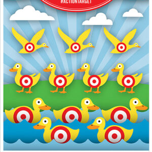 Action Target GSCARDUCK100 Entertainment Ducks Paper Hanging 23" x 35" Multi-Color 100 Per Box