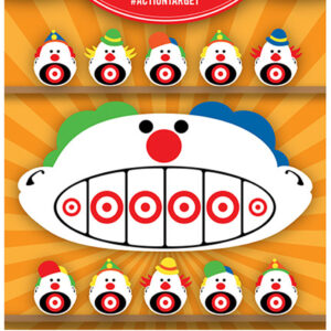 Action Target GSCARCLWN100 Entertainment Clowns Paper Hanging 23" x 35" Multi-Color 100 Per Box