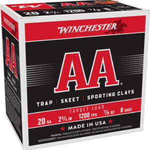 Winchester Ammo AA208 AA 20Gauge 2.75" 7/8oz 8Shot 25 Per Box/10 Case