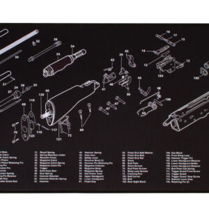 TekMat TEKR44AK47 AK-47 Ultra 44 Cleaning Mat Black/White Rubber 15"x44" AK-47 Parts Diagram