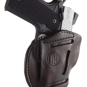 1791 Gunleather 3WH1SBRA 3-Way  IWB/OWB Size 01 Signature Brown Leather Belt Loop Fits 1911 3-4" Ambidextrous Hand