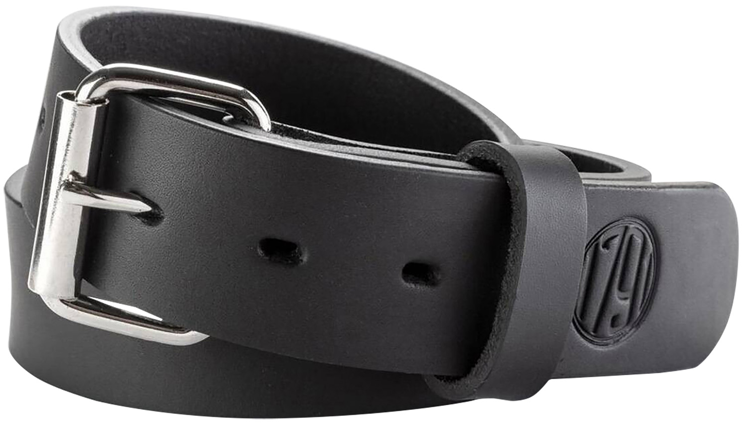 1791 Gunleather BLT014650SBLA 01 Gun Belt Stealth Black Leather 46/50 1.50" Wide Buckle Closure