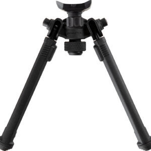 Magpul MAG1075-BLK Bipod made of Aluminum with Black Finish, Sling Stud Attachment, 6.30-10.30" Vertical Adjustment, & Rubber Feet for AR-Platform
