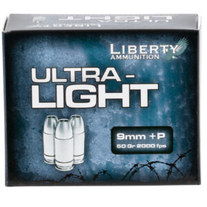 Liberty Ammunition LAUL9052 Ultra-Light 9mmLuger+P 50gr Lead Free Fragmenting Hollow Point 20 Per Box/10 Case