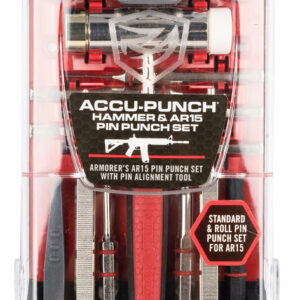 Real Avid AVHPSAR Accu-Punch Pin Punch Set Steel Rifle Firearm AR-15 Red Rubber Handle