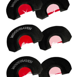 Woodhaven WH301 Red Ninja Power V Diaphragm Call Triple Reed Attracts Turkeys Black 3 Per Pkg