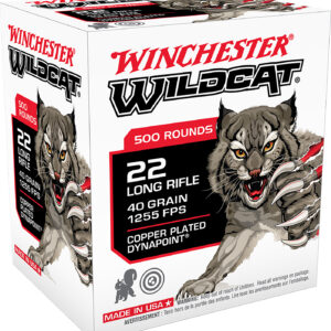 Winchester Ammo WW22LRB Wildcat 22LR 40gr Copper Plated DynaPoint 500 Per Box/10 Case *Bulk