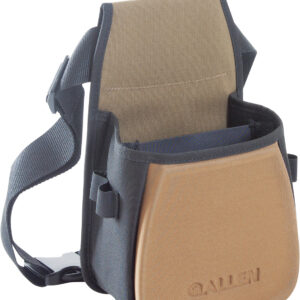 Allen 8303 Eliminator Basic Double Compartment Shooting Bag Black w/Tan Accents, Elastic Loops, Side Pockets & Molded Components 7" x 4.75" x 12" Exterior Dimensions