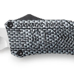 CobraTec Knives LCFCTK1LTNS CTK-1  Large 3.75" OTF Tanto Plain D2 Steel Blade/Carbon Fiber Aluminum Handle Features Glass Breaker Includes Pocket Clip