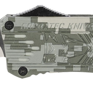 CobraTec Knives LADCCTK1LTS CTK-1  Large 3.75" OTF Tanto Part Serrated D2 Steel Blade/Army DigiCamo Aluminum Handle Features Glass Breaker Includes Pocket Clip
