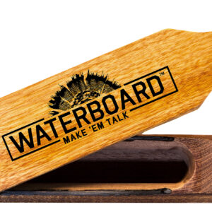 Primos PS257 Waterboard Box Call Turkey Hen Sounds Attracts Turkeys Natural Mahogany