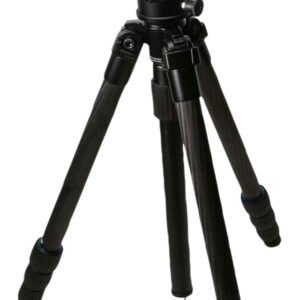 KOPF Jager KJ85004K K800  Tripod made of Carbon Fiber with Black Finish, Adjustable Reaper Rail, 4-Level Leg Extension, 21-87 Degree Pan & Tilt