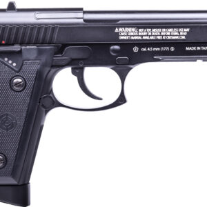 Crosman PFAM9B Full Auto Air Pistol CO2 177 BB 20rd Smooth Bore Brass Barrel, Blow Back Action, Fixed Front/Notched Rear Sights, Full Metal Frame, Black Polymer Grips, Selector Safety