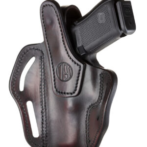 1791 Gunleather BHX3SBRR BHX OWB Size 03 Signature Brown Leather Belt Slide Compatible w/Glock 17/S&W M&P Shield/Sig P228 Right Hand