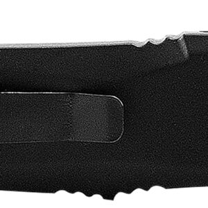 Templar Knife LBR331 Gen II  Large 3.50" OTF Drop Point Plain Black Oxide Stonewashed 440C SS Blade, 5.25" Black Aluminum/Rubber Handle, Glass Breaker