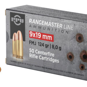 PPU PPRM9M Rangemaster  9mmLuger 124gr Full Metal Jacket 1000/Box