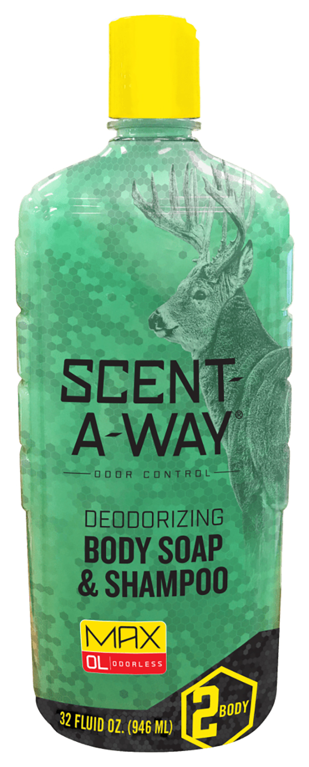 Scent-A-Way 07758 Shampoo/Body Wash Odor Eliminator Odorless Scent Vegetable Proteins 32oz Bottle