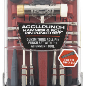 Real Avid AVHPS-RP Accu-Punch Hammer & Roll Pin Punch Set Black/Red Steel Rubber Handle