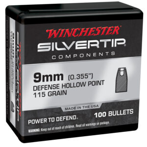 Winchester Ammo WB9ST115X Centerfire Handgun Reloading 9mm 115gr Silvertip Hollow Point 100 Per Box/10 Case