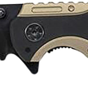 Smith & Wesson Knives SWP13BSCP M&P  3.50" Folding Drop Point Part Serrated Stonewashed 8Cr13MoV SS Blade/Black & Tan Aluminum Handle Includes Pocket Clip