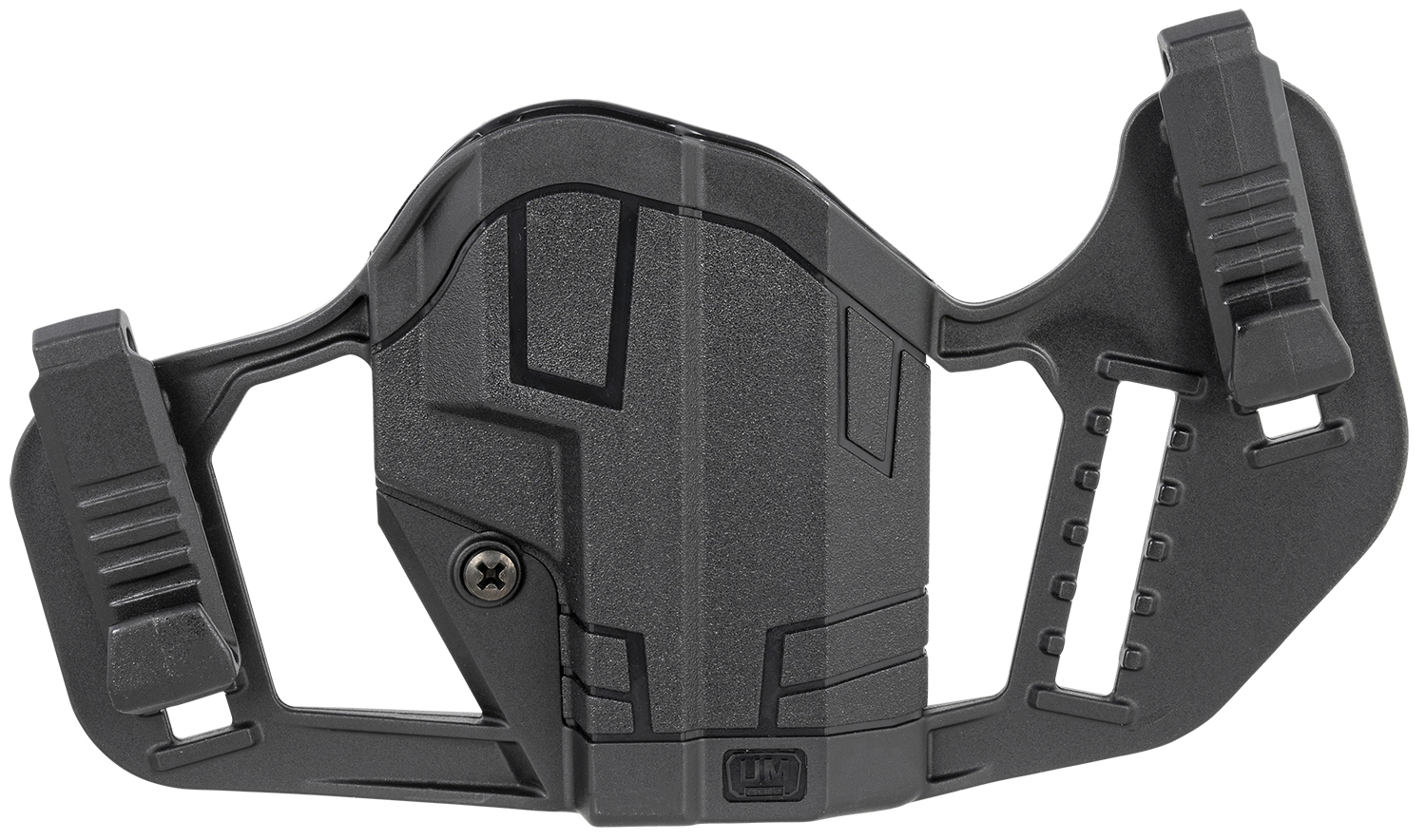 Uncle Mike's 79077 Apparition IWB/OWB Belt Clip Mount Compatible w/Glock 43/43X/Springfield Hellcat Black Polymer Ambidextrous