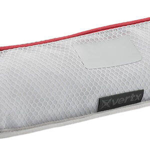 Vertx VTX5205AGYNA Overflow Pouch 2 pk, Large Size made of White Nylon with Mesh & Red Accents, YKK Zipper & Durable Hook Back Panel 15.50" W x 5.20" H Dimensions