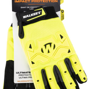 Walker's GWPSFHVFFIL2MD Impact Protection Yellow/Black Synthetic/Synthetic Leather Medium